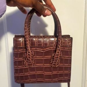 Faux crocodile skin mini bag